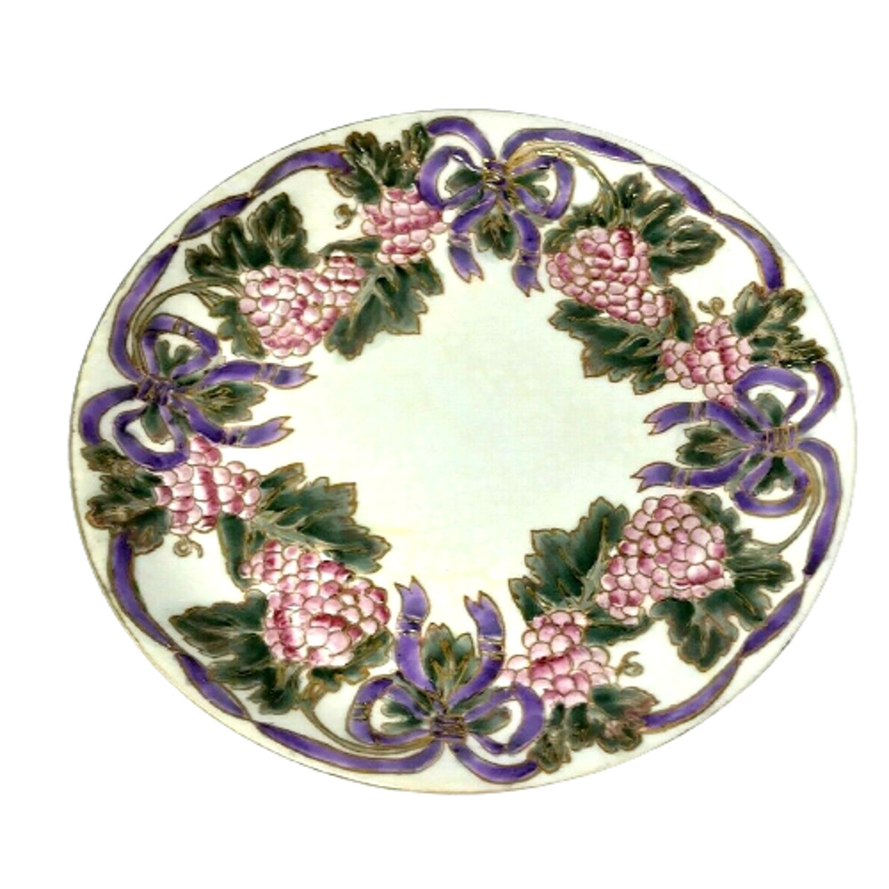 Decorative Plate Jena Hall Inspirations Toyo Trading Co Purple‎ Grapes Bows